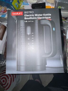 Bodum Bistro Electric Water Kettle in Black and Red Accent